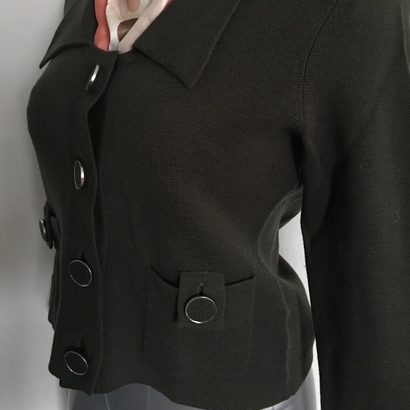 Cardigan sweater NEW, Olive Color - Picture 2 of 8